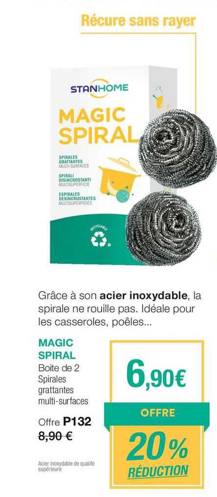 magic spiral boite de 2 spirales grattantes multi-surfaces