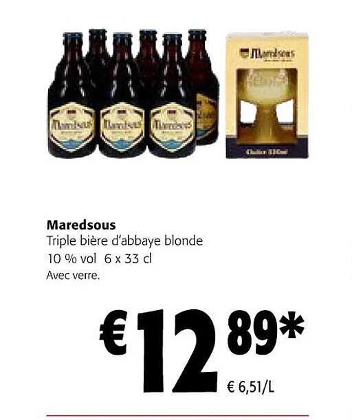 maredsous triple bière d'abbaye blonde