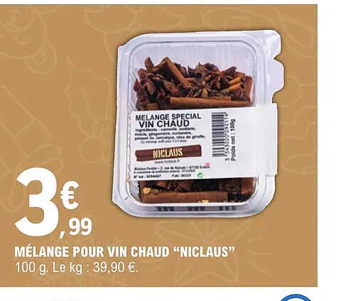 mélange pour vin chaud "niclaus"