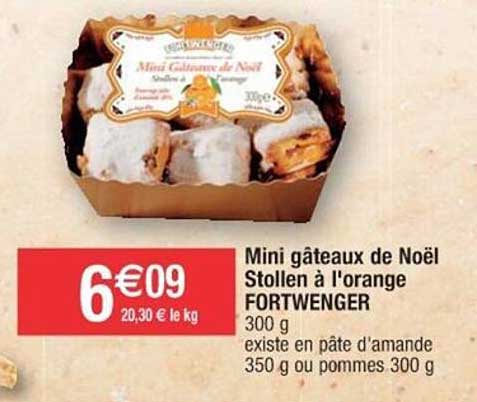 mini gâteaux de noël stollen à l'orange fortwenger