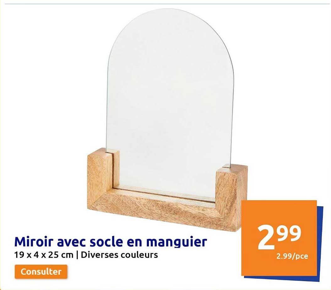 Miroir Avec Socle En Manguier
