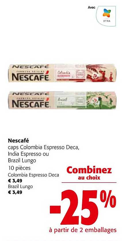 nescafé caps colombia espresso deca, india espresso ou brazil lungo
