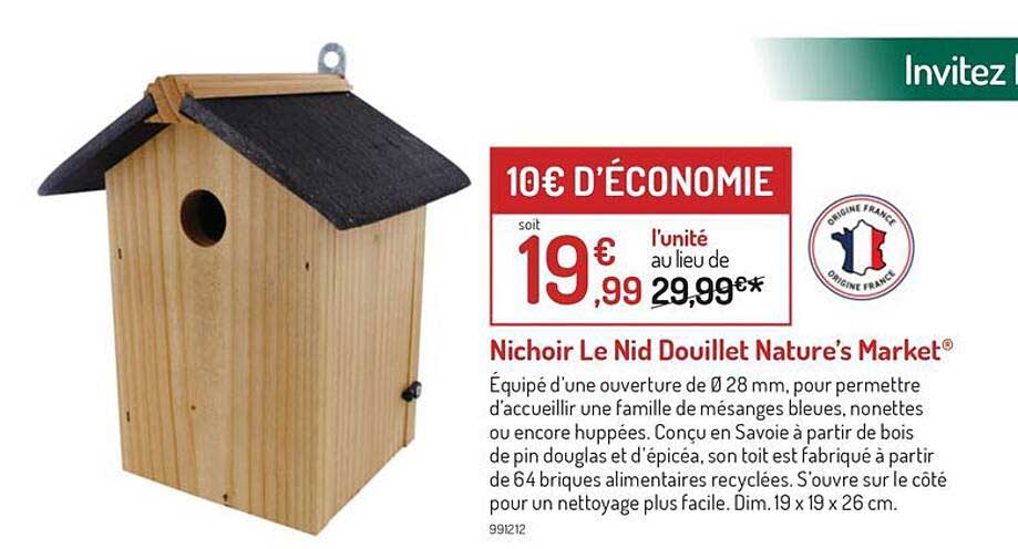 nichoir le nid douillet nature's market