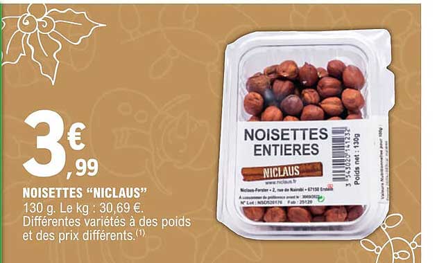 noisettes "niclaus"