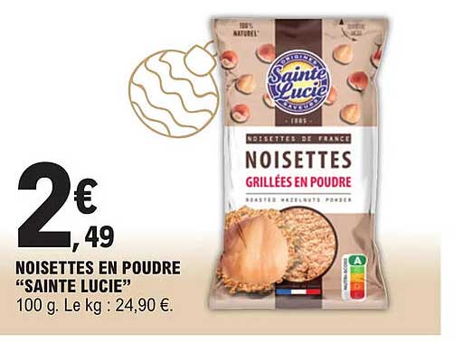 noisettes en poudre "sainte lucie"