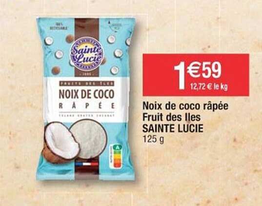 noix de coco râpée fruit des îles sainte lucie