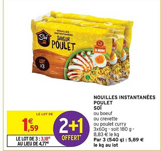 Nouilles Instantanées Poulet Soï