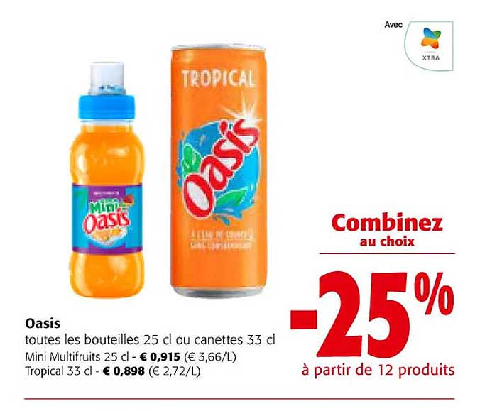 oasis toutes les bouteilles