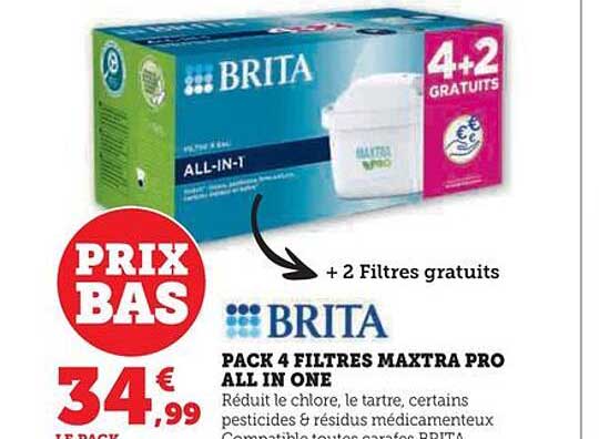 pack 4 filtres maxtra pro all in one brita