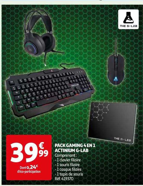 pack gaming 4 en 1 actinium g-lab