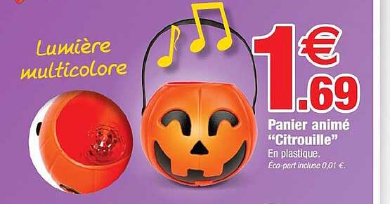 panier animé "citrouille"