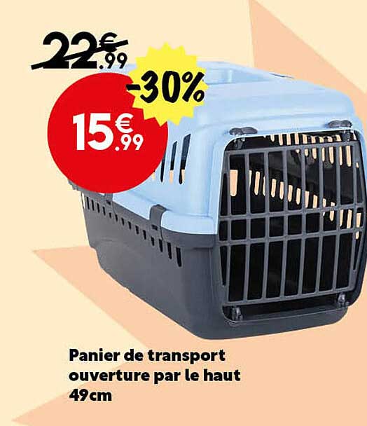 panier de transport ouverture par le haut 49 cm