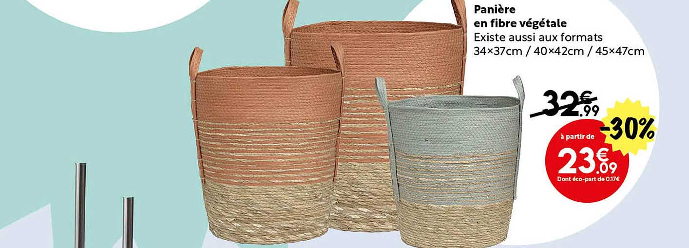 Panière En Fibre Végétale