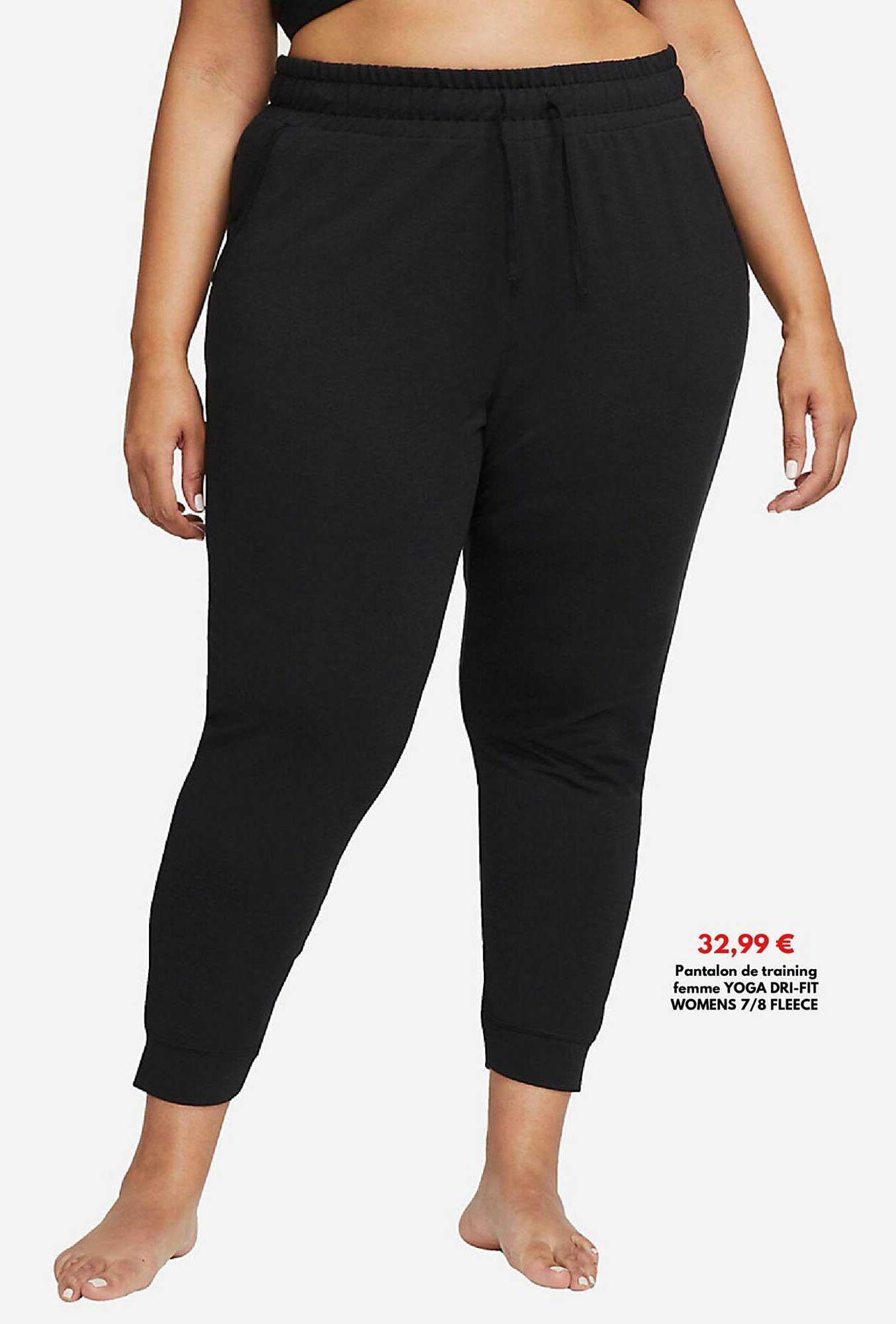 pantalon de training femme yoga dri-fit womens 7/8 fleece