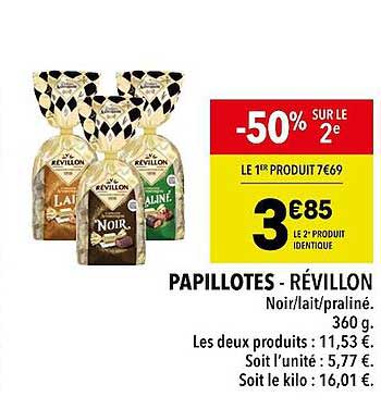 papillotes - révillon -50% sur le 2è