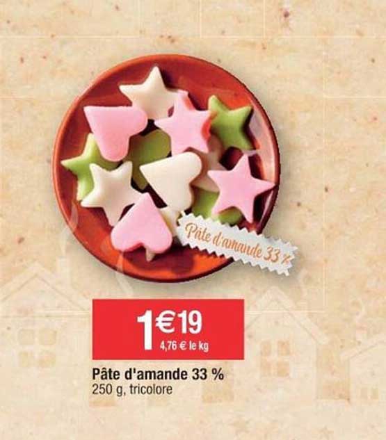 pâte d'amande 33%