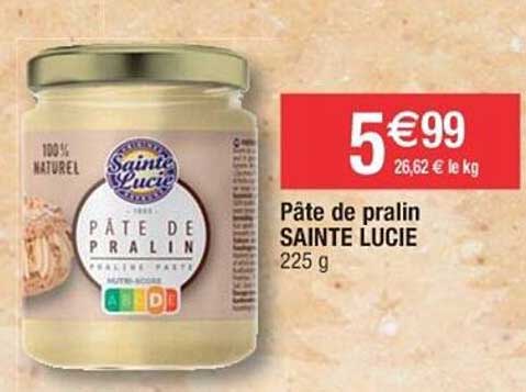 pâte de pralin sainte lucie