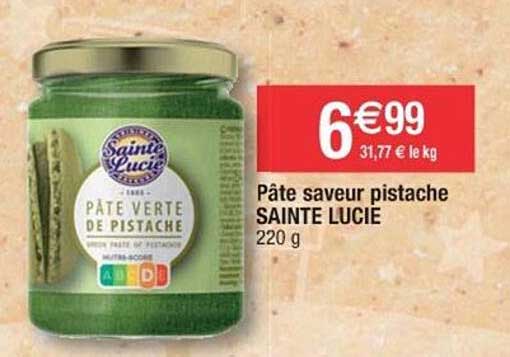 pâte saveur pistache sainte lucie