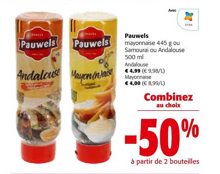 pauwels mayonnaise ou samourai ou andalouse