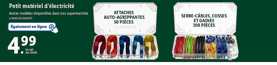 petit matériel d'électricité