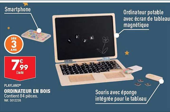 Playland Ordinateur En Bois