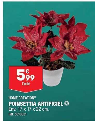 poinsettia artificiel home création