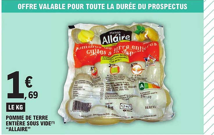 pomme de terre entière sous vide "allaire"