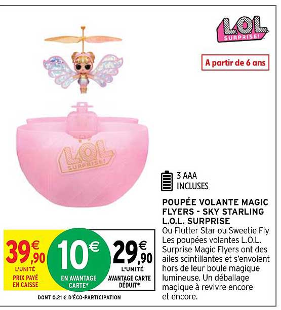 poupée volante magic flyers - sky starling l.o.l. surprise