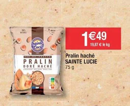 pralin haché sainte lucie