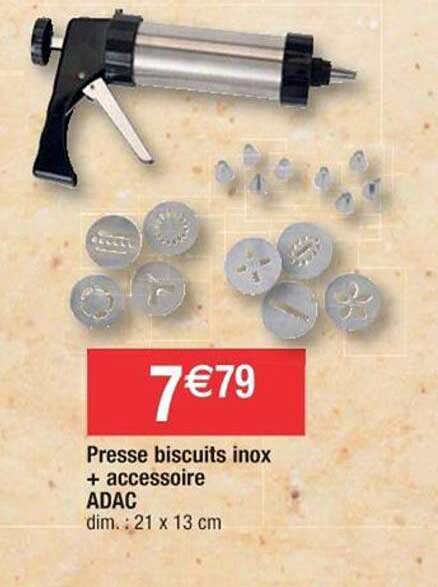 presse biscuits inox + accessoire adac