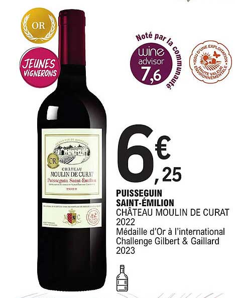 Puisseguin Saint-émilion Château Moulin De Curat 2022