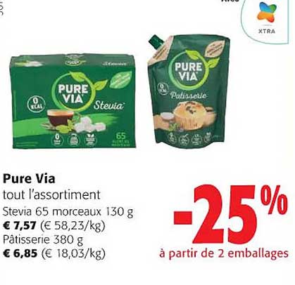 pure via tout l'assortiment