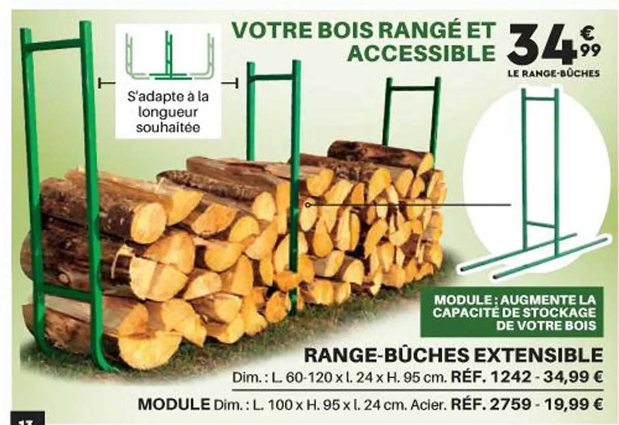 range-bûches extensible