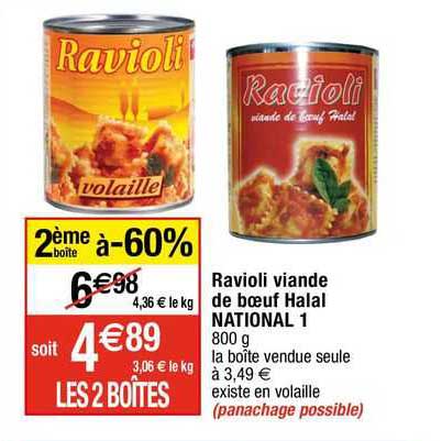 Ravioli Viande De Boeuf Halal National 1