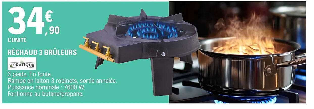réchaud 3 brûleurs le pratique