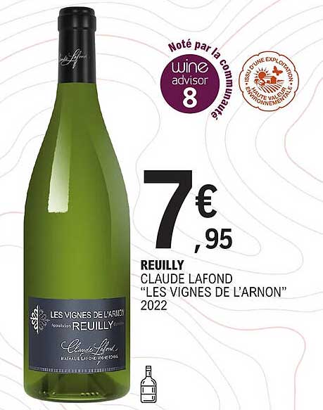 reuilly claude lafond "les vignes de l'arnon" 2022