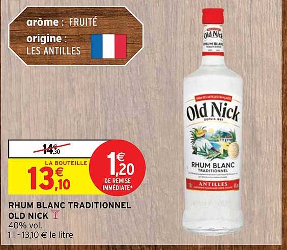 rhum blanc traditionnel old nick