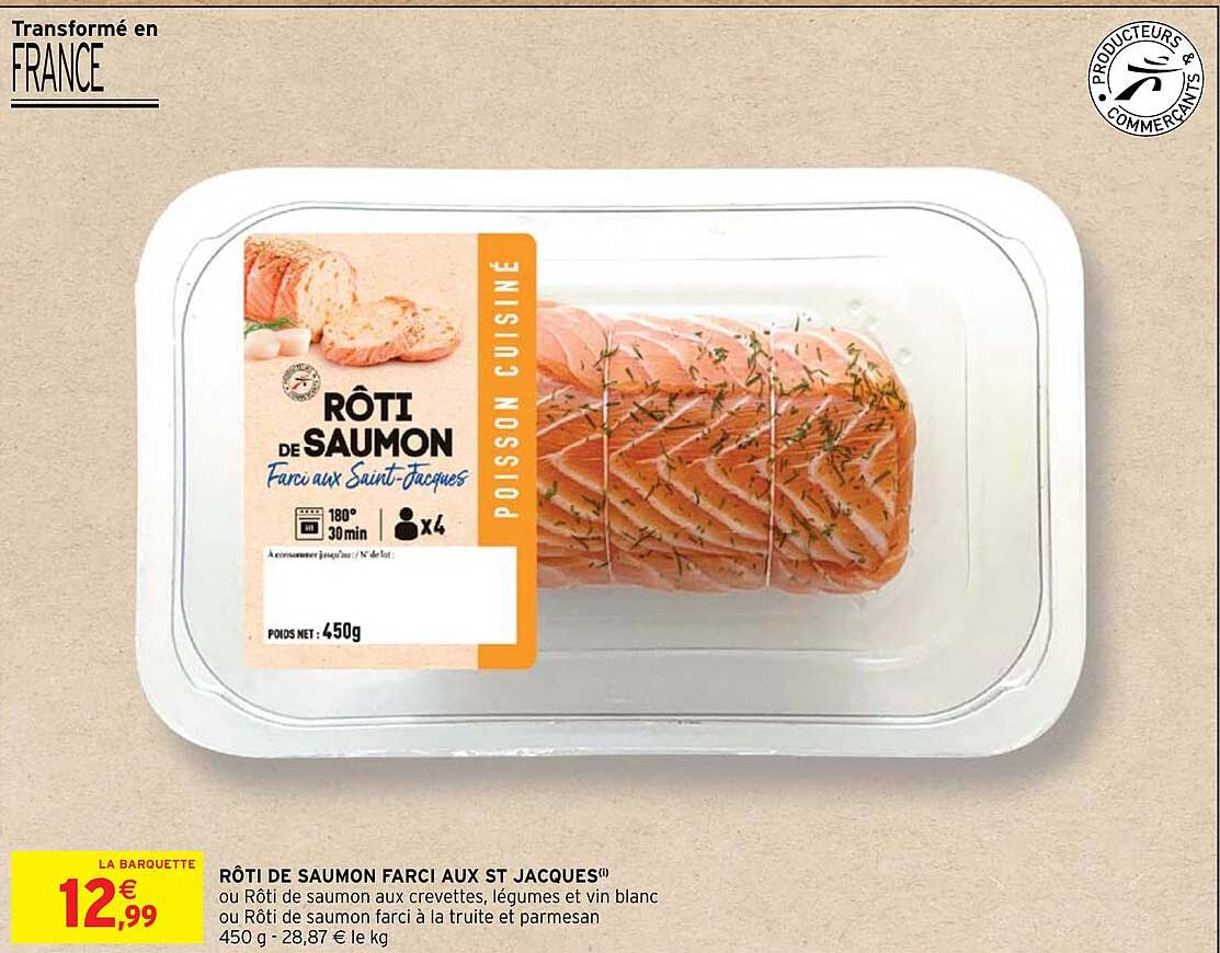 rôti de saumon farci aux st jacques