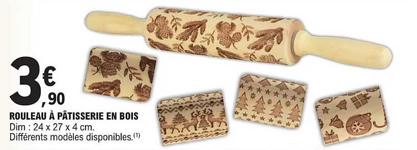 Rouleau à Pâtisserie En Bois
