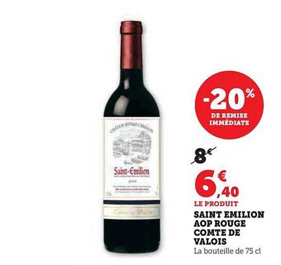saint émilion aop rouge comté de valois