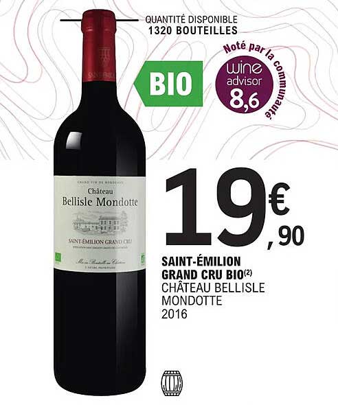 Saint-émilion Grand Cru Bio Château Bellisle Mondotte 2018