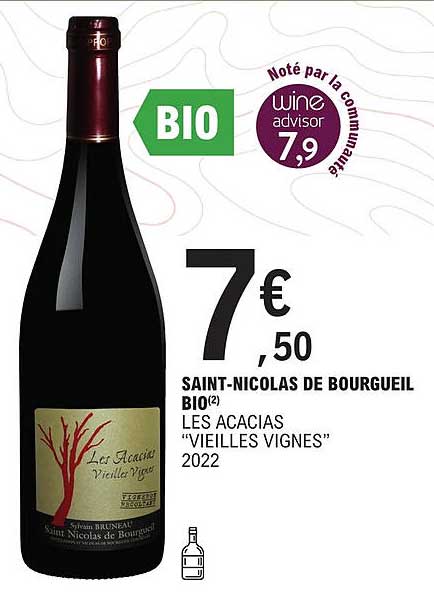 saint-nicolas de bourgueil bio les acacias "vieilles vignes" 2022