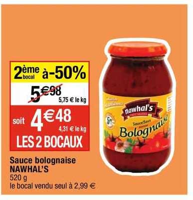 Sauce Bolognaise Nawhal's