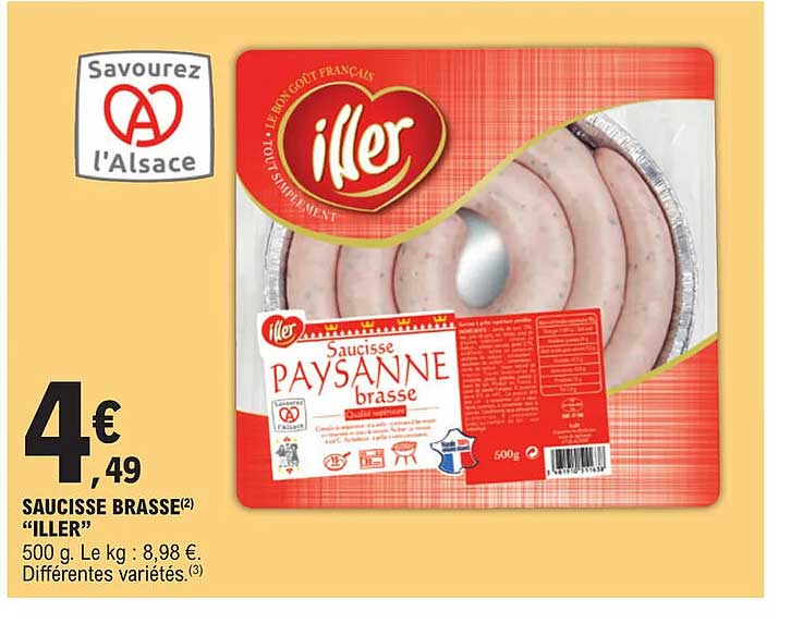 Saucisse Brasse "iller"