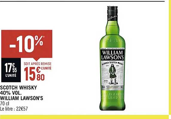 scotch whisky 40% vol william lawson's
