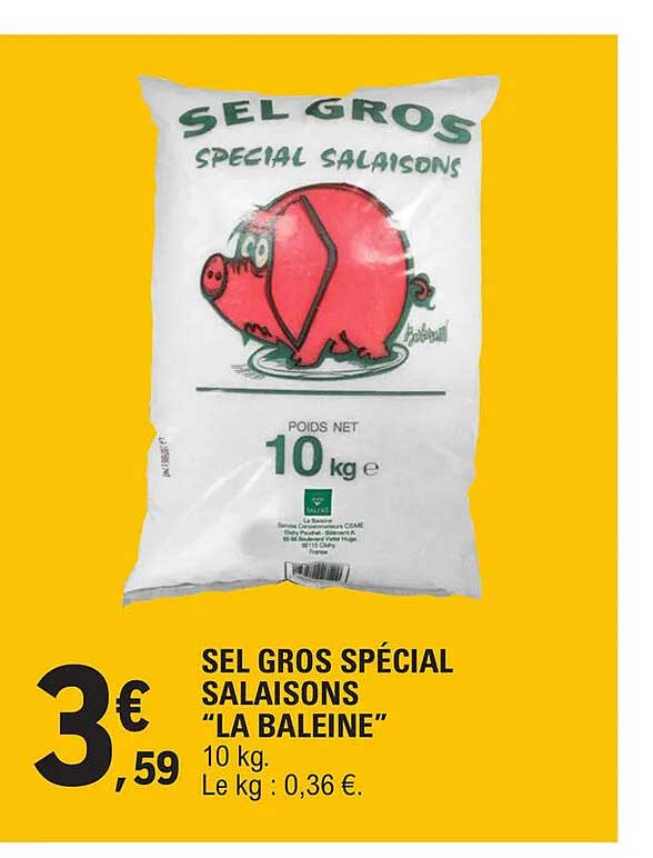 Sel Gros Spécial Salaisons "la Baleine"