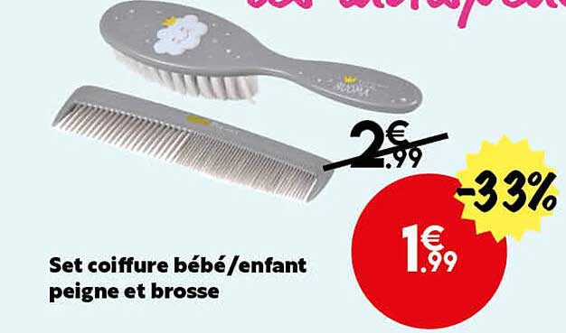set coiffure bébé/enfant peigne et brosse
