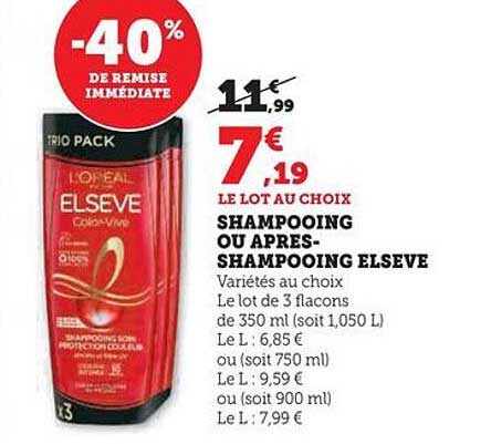 shampooing ou après-shampooing elsève