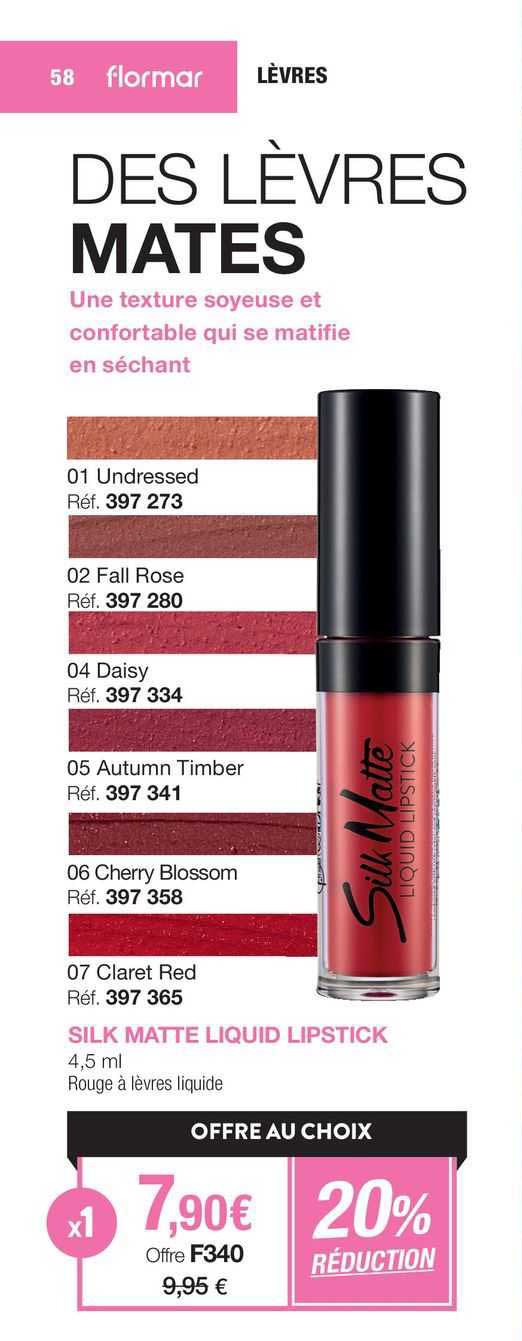 silk matte liquid lipstick rouge à lèvre liquide