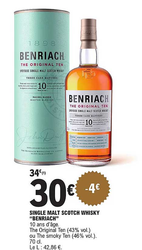 single malt scotch whisky "benriach"